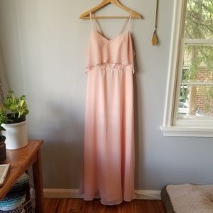 Blush Maxi Dress w Embellished Waist